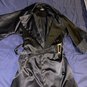 Kenneth Cole Reaction Black Satin Jacket